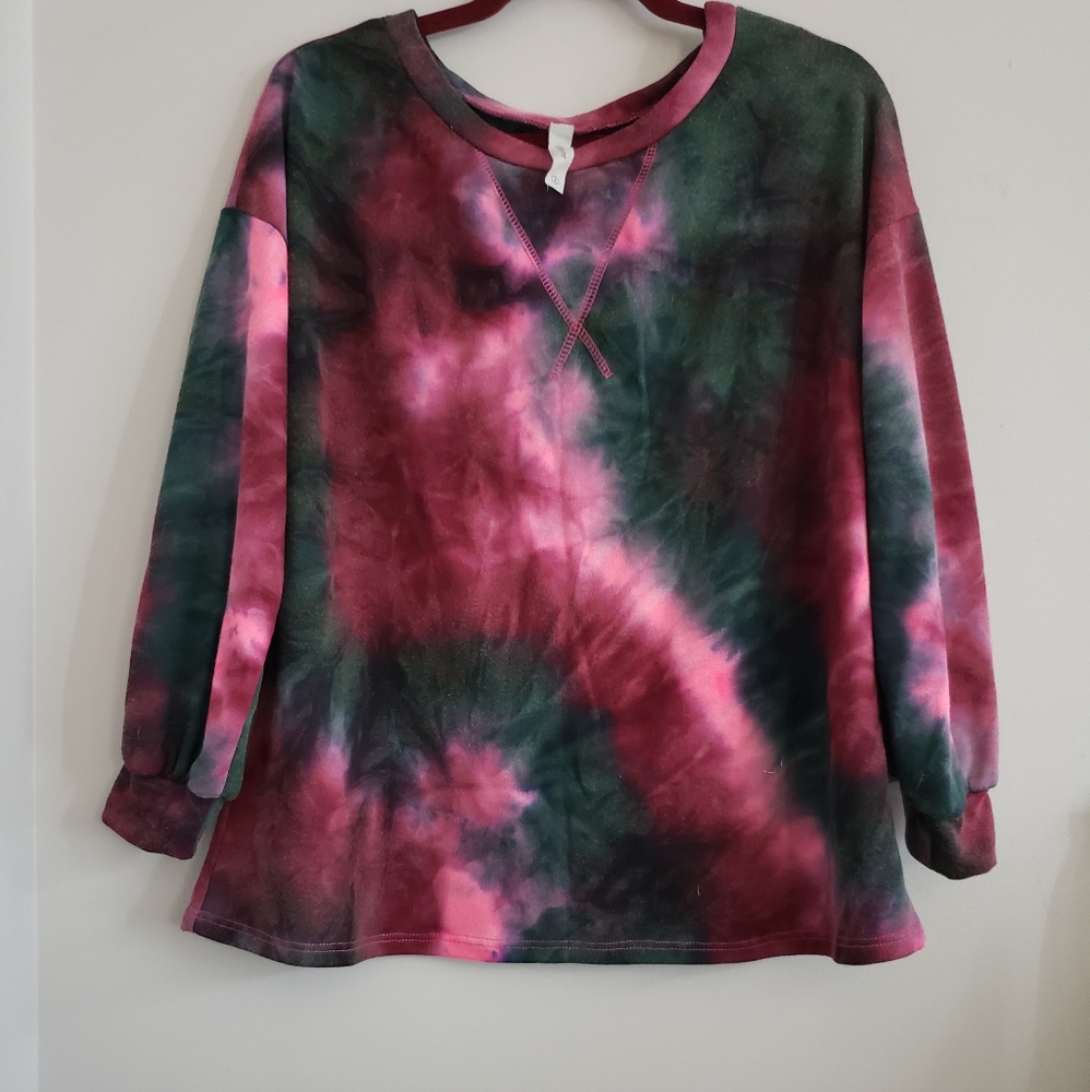 Honeyme Long Sleeve Tie Dye Top